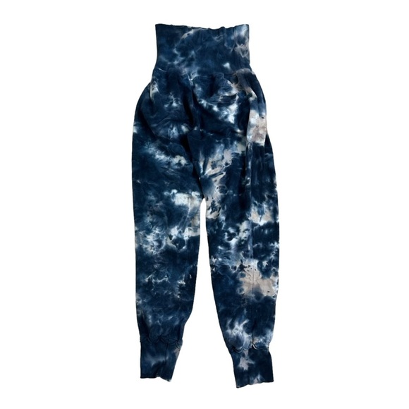 Young Fabulous & Broke Jogger Sweatpants Tie Dye Blue Hippie Boho Size Medium - Picture 5 of 7
